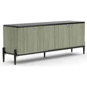 Madera Verdigris Koto and Modern Walnut 4 Door Sideboard