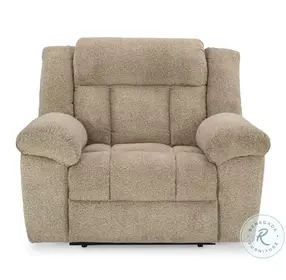 Tip Off Wheat Power Recliner with Adjustable Headrest