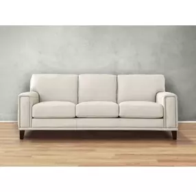 Halwyn Vanilla Leather 89" Sofa