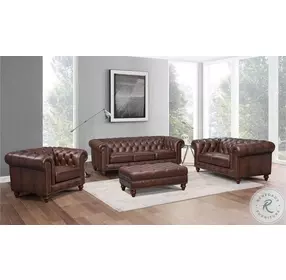 Waverly Caramel Top Grain Leather Sofa