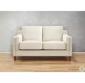 Isla Vanilla Leather 60" Loveseat