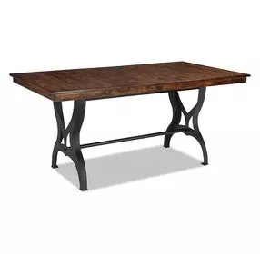 District Copper and Black Extendable Rectangular Counter Height Dining Room Set