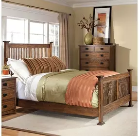 Oak Park Mission Queen Panel Bed