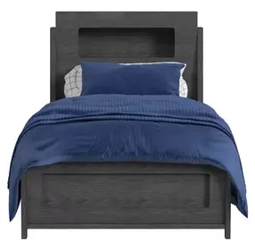 Darby Midnight Blue Youth Storage Panel Bedroom Set with USB Charging and LED
