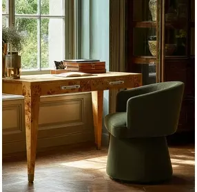 Kristen Olive Green Upholstered Desk Chair