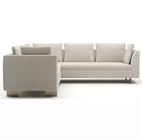 Altura Oatmeal 2 Piece Modular L Sectional with Pillows