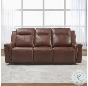 Avery Cognac Leather Power Reclining Living Room Set