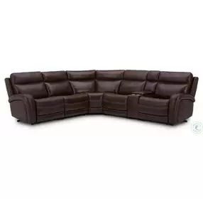 Blair Cognac Leather Zero Gravity Power Reclining Sectional