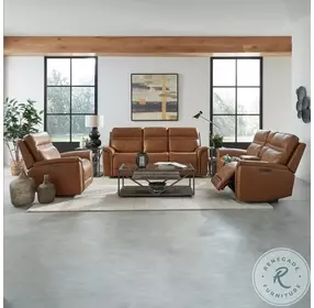 Cooper Camel Leather Swivel Glider Recliner