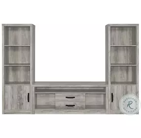 Burke Gray Driftwood 3 Piece 59" Entertainment Centers