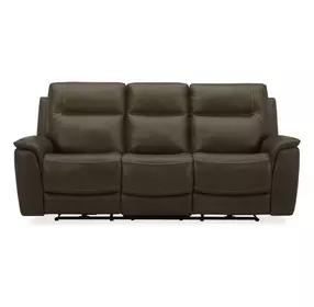 Collins York Chestnut Leather Zero Gravity Triple Power Reclining Living Room Set