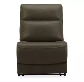 Collins York Chestnut Leather Zero Gravity Triple Power Armless Power Recliner