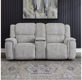 Clayfield Galactic Parchment 81" Zero Gravity Triple Power Reclining Loveseat with Console and USB Charging