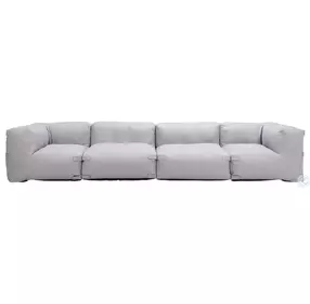 Luanda Gray Performance Fabric Outdoor Modular 4 Piece Sectional