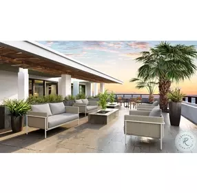 Frais Gray Performance Fabric Outdoor Loveseat