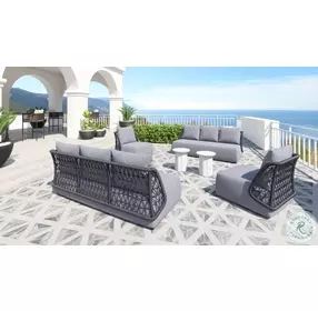 Mekan Gray Performance Fabric Outdoor Accent Chair