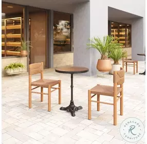 Iska Natural Outdoor Dining Chair Set Of 2