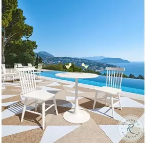 Zeilen White Outdoor Dining Chair Set Of 2