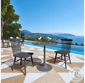 Zeilen Black Outdoor Dining Chair Set Of 2