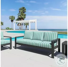 Rolig Green Performance Fabric 83" Outdoor Sofa