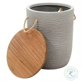 Biban Natural And Brown Outdoor Side Table