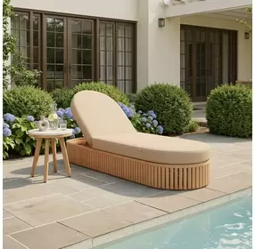 Sakina Brown Outdoor 81" Chaise Lounge