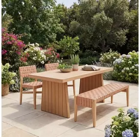 Mizuya Brown Outdoor Dining Bench