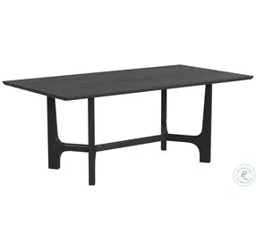 Dunnigan Black Matte Stain Dining Room Set