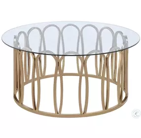 Monett Chocolate Chrome And Clear Occasional Table Set