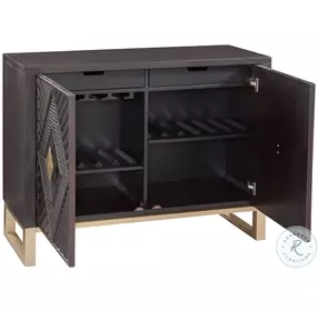 Allamar Brown Bar Cabinet