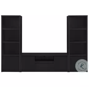 Winfield Black 3 Piece Entertainment Centers with 60" TV Stand