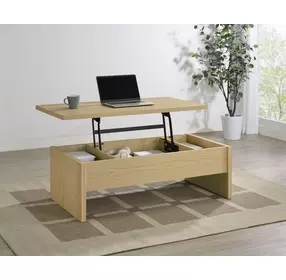 Canoga Light Oak Rectangular Lift Top Occasional Table Set