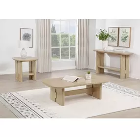 Kailani Beige Oak Rectangular Sofa Table