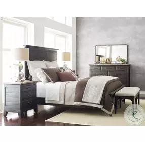 Plank Road Charcoal Jessup California King Panel Bed