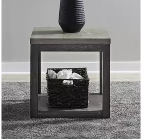 Piedmont Charcoal and Ash Rectangular End Table