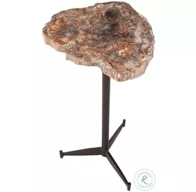 Howe Brown And Matte Black Accent Table