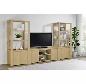 Laurelton Light Oak Media Tower with 2 Doors