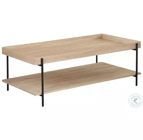 Fallon Natural And Black Rectangular Occasional Table Set