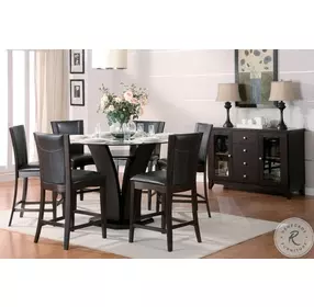 Daisy Dark Brown Counter Height Chair Set of 2