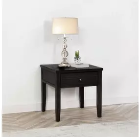 Concord Distressed Java 1 Drawer Square End Table