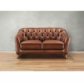 Lorwell Mocha Leather 61" Loveseat