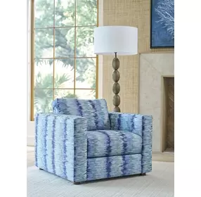 Key Biscayne Granville Indigo Upholstered Accent Chair