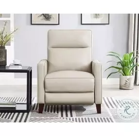 Arden Vanilla Leather Zero Gravity Power Recliner with Power Headrest and USB Charging