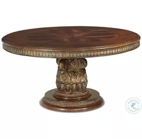 Seville Royale Classic Chestnut Extendable Round Dining Room Set