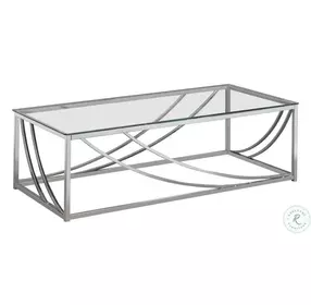 Lille Glass Top And Chrome Occasional Table Set