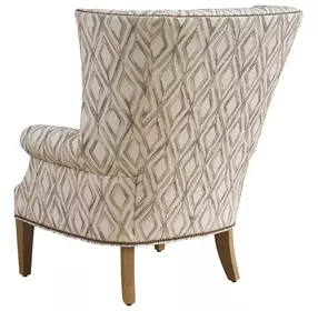 Marissa Cream and Brown Upholstered Accent Chair with Nailhead Trim