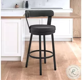Bryant Black 26" Swivel Counter Height Stool