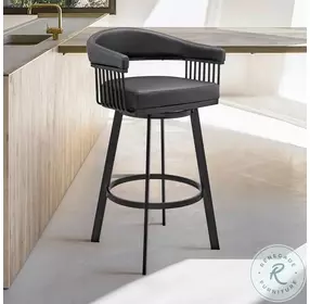 Chelsea Black Swivel 30" Bar Stool