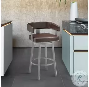 Lorin Java Brown 26" Swivel Counter Height Stool
