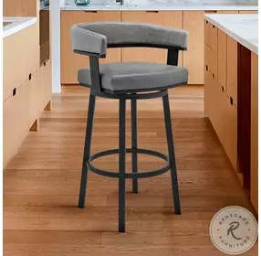 Lorin Gray Swivel 30" Bar Stool